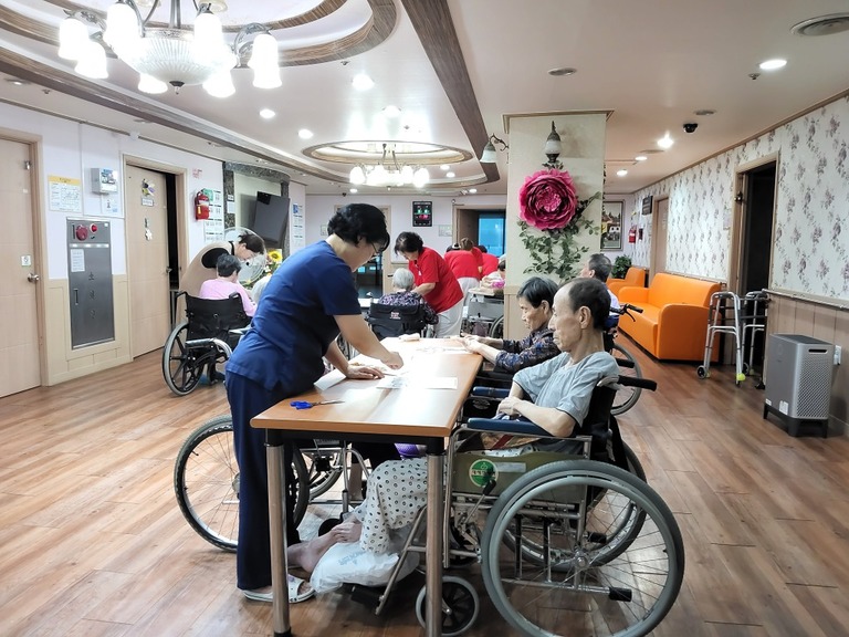 9월16일 꽃 포일아트(인지기능)